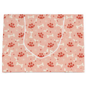 Vakantie Paws & Botten Kerstpatroon Groot Cadeauzakje (Voorkant)