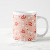 Vakantie Paws & Botten Kerstpatroon Grote Koffiekop (Rechts)