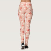 Vakantie Paws & Botten Kerstpatroon Leggings (Achterkant)