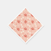 Vakantie Paws & Botten Kerstpatroon Servet (Hoek)