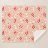 Vakantie Paws & Botten Kerstpatroon Sherpa Deken (Voorkant (horizontaal))