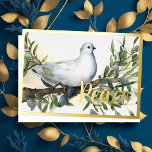 Vakantie Peace Dove Olive Branch Folie Feestdagenkaart<br><div class="desc">Vakantie Peace Dove Olive Branch</div>