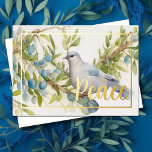 Vakantie Peace Dove Olive Branch Folie Feestdagenkaart<br><div class="desc">Vakantie Peace Dove Olive Branch</div>