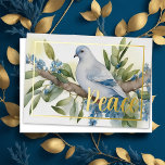 Vakantie Peace Dove Olive Branch Folie Feestdagenkaart<br><div class="desc">Vakantie Peace Dove Olive Branch</div>