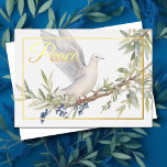 Vakantie Peace Dove Olive Branch Folie Feestdagenkaart<br><div class="desc">Vakantie Peace Dove Olive Branch</div>