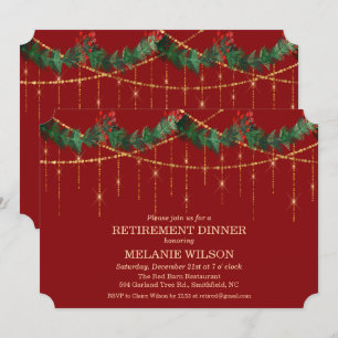 Vakantie Pensioen Diner uitnodiging