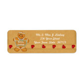 Vakantie peperkoek adreslabel etiket (Voorkant)