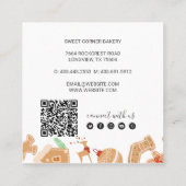 Vakantie peperkoek Bakkerij QR Code Vierkante Visitekaartje (Achterkant)