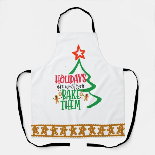  vakantie peperkoek Cookie Design Schort (Voorkant)