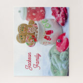 Vakantie peperkoek in de sneeuw Foto Legpuzzel (Verticaal)