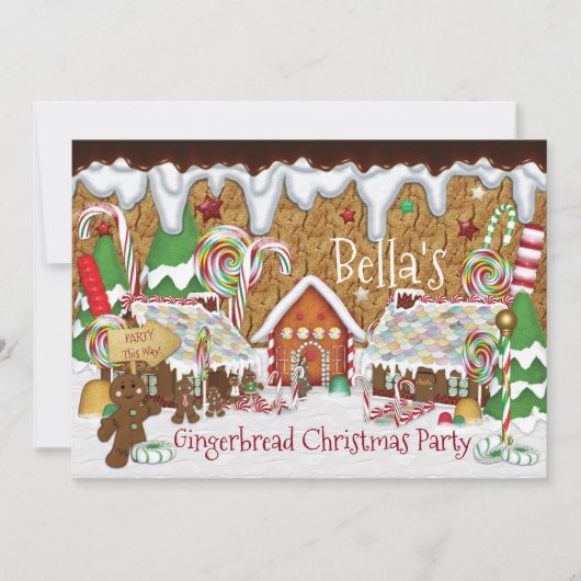Vakantie peperkoek Koekje Kerstfeest Kaart (Voorkant)