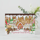 Vakantie peperkoek Koekje Kerstfeest Kaart (Staand voorkant)