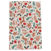 Vakantie peperkoek, rendier en kerstboom medium cadeauzakje (Voorkant)