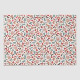 Vakantie peperkoek, rendier en kerstboom tissuepapier