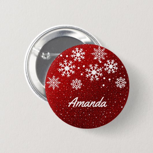 Vakantie Pin met naam Ronde Button 5,7 Cm (Voorkant /achterkant)