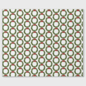 Vakantie Pine krans en boog Cadeaupapier (Vlak)