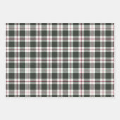 Vakantie Pinecone Evergreen Smaragd Plaid Kerstmis Inpakpapier Vel (Voorkant 3)