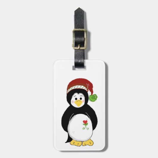Vakantie Pinguïn Bagagelabel (Voorkant verticaal)