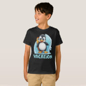 Vakantie Pinguïn Surfplank T-shirt (Voorkant volledig)