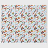 Vakantie Pinguïns Cadeaupapier (Vlak)