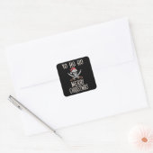 Vakantie Pirate Yo Ho Kerst Santa Boating Vierkante Sticker (Envelop)