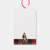 Vakantie Plaid Basset Hound Hondenliefhebber Kerst Cadeaulabel (Achterkant)