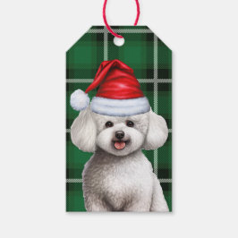 Vakantie Plaid Bichon Frise Hondenliefhebber Kerst Cadeaulabel