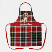 Vakantie Plaid Cavalier King Charles Dog Kerstmis Schort (Voorkant)