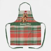 Vakantie Plaid Cocker Spaniel Hond Kerstmis Schort (Voorkant)