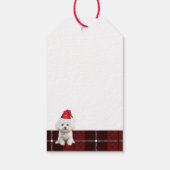 Vakantie Plaid Coton de Tulear Hond Kerstmis Cadeaulabel (Achterkant)