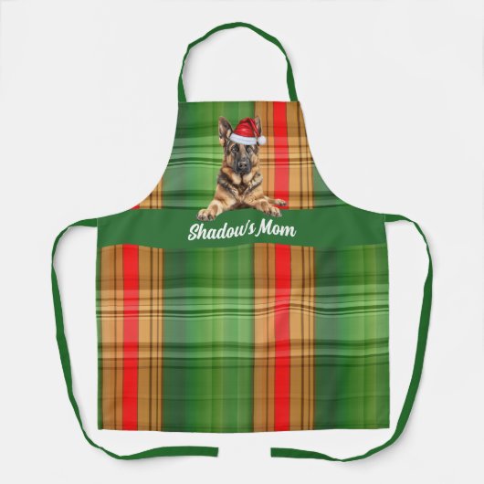 Vakantie Plaid Duitse Herder Kerstman Kerstman Schort (Voorkant)