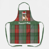 Vakantie Plaid Franse Bulldog Santa Dog Kerstmis Schort (Voorkant)