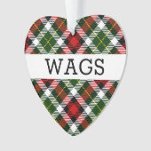 Vakantie Plaid Huisdier NAAM Kerst FOTO Classic Ornament (voorkant)