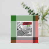 Vakantie Plaid Kerstmis Foto Keepsake Santa Baby (Staand voorkant)