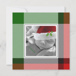 Vakantie Plaid Kerstmis Foto Keepsake Santa Baby