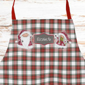 Vakantie Plaid Kerstmis Monogrammed Schort