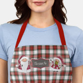 Vakantie Plaid Kerstmis Monogrammed Schort