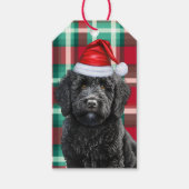 Vakantie Plaid Labradoodle Hondenliefhebber Kerst Cadeaulabel (Voorkant)