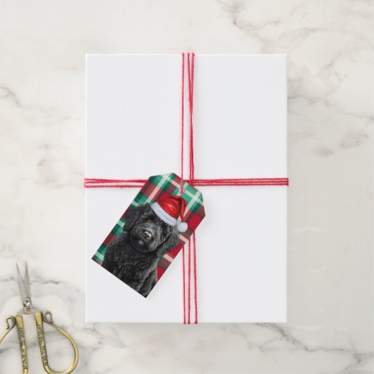 Vakantie Plaid Labradoodle Hondenliefhebber Kerst Cadeaulabel (Met Touw)