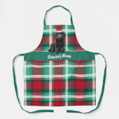 Vakantie Plaid Labradoodle Santa Dog Kerstmis Schort (Voorkant)