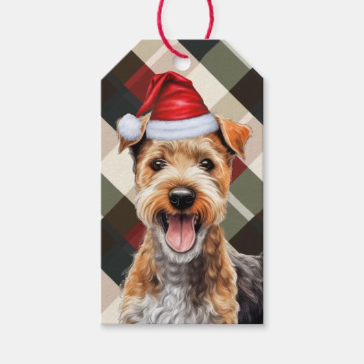 Vakantie Plaid Lakeland Terrier Hondenliefhebber K Cadeaulabel (Voorkant)