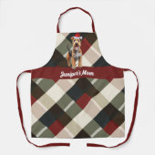 Vakantie Plaid Lakeland Terrier Santa Dog Kerstmis Schort (Voorkant)