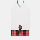 Vakantie Plaid met een Affenpinscher Hond Kerstmis Cadeaulabel (Achterkant)