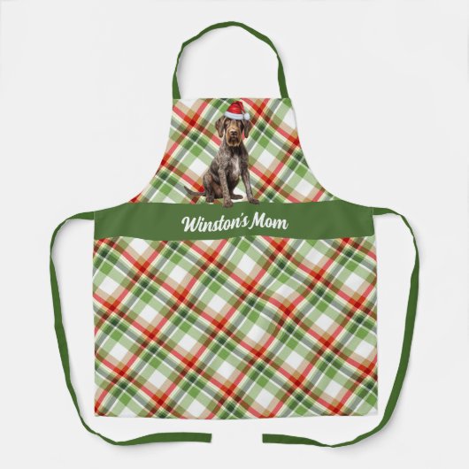 Vakantie Plaid Schattige GWP Pointer Santa Dog Chr Schort (Voorkant)