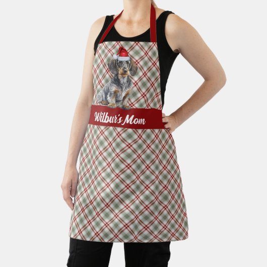 Vakantie Plaid Wirehair Teckel Hond Kerst Schort (Insitu)