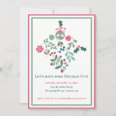 Vakantie plezier kerstfeest uitnodiging (Voorkant)