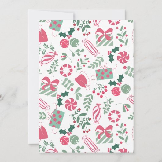 Vakantie plezier kerstfeest uitnodiging (Achterkant)