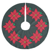 Vakantie Poinsettia Kerstboom Rok (Voorkant)