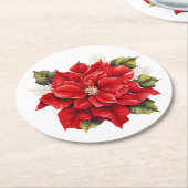 Vakantie Poinsettia Papieren Onderzetters (Gebogen)