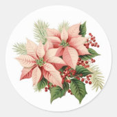 Vakantie Poinsettia Stickers (Voorkant)